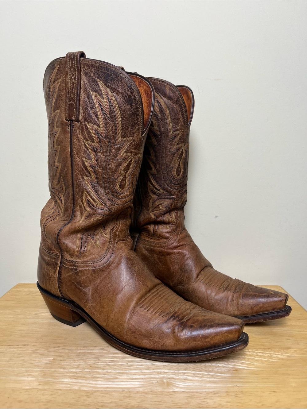 Lucchese 1883 Savannah Cowgirl Western Boots N4540 Goat Leather Womens Size 10